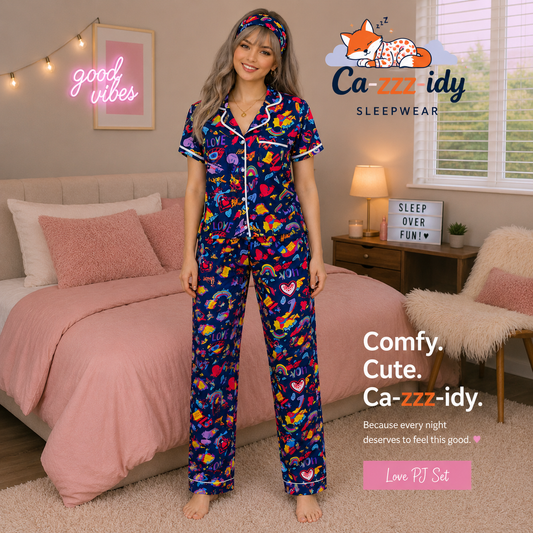 LOVE PJ SET + MATCHING HEADBAND